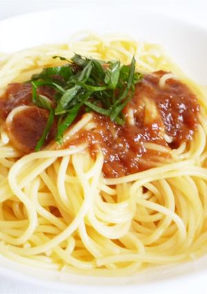大葉と梅肉ソースの和風パスタ-レシピのメイン写真