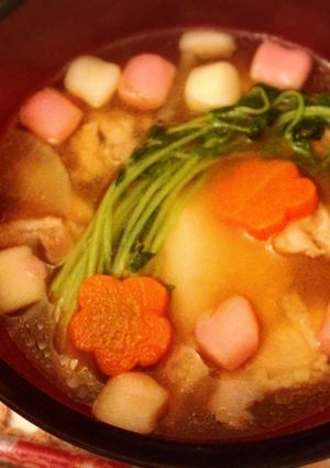 実家のお雑煮 彩りアレンジ♪-レシピのメイン写真