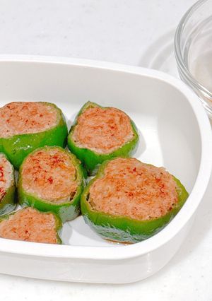 簡単 ピーマンの肉詰め・糖尿病・糖質オフ-レシピのメイン写真
