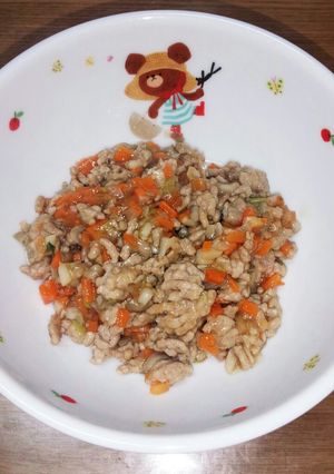 幼児食☆豚ひき野菜あんかけ-レシピのメイン写真