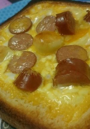ウィンナーとチーズを包み込み卵トースト-レシピのメイン写真
