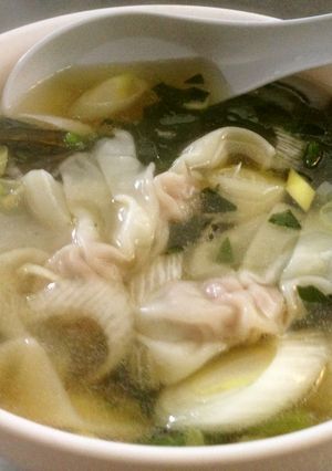 木耳とほうれん草の充実ネギワンタンスープ-レシピのメイン写真