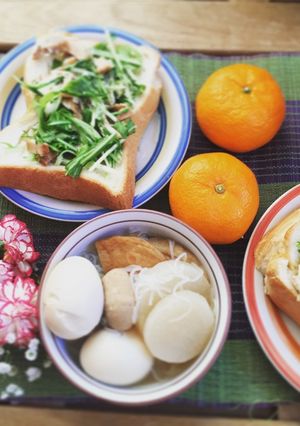 焼き豚チーズ水菜トースト♡-レシピのメイン写真