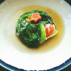 รูปของ 簡単！卵と豚肉の小松菜包み煮