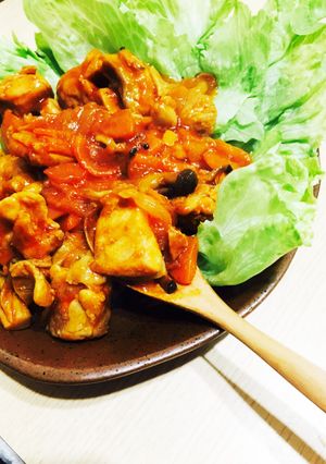 時短☆チキンのコンソメケチャップ煮-レシピのメイン写真