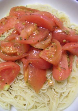 トマトの冷製パスタ-レシピのメイン写真