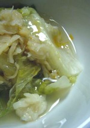 超簡単　レタスとホタテのバターでチン！-レシピのメイン写真