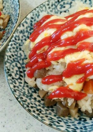 残った煮物でオムライス風-レシピのメイン写真