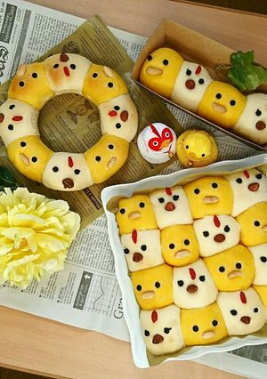 にわとり&ひよこのちぎりパン☆-レシピのメイン写真