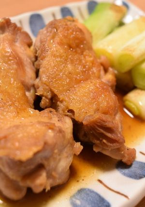 山椒風味の照り焼きチキン　焼きネギの添え-レシピのメイン写真