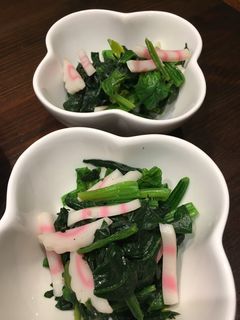 ほうれん草とナルトの和え物-レシピのメイン写真