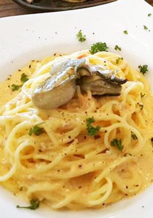 カキのトマトクリームパスタ-レシピのメイン写真