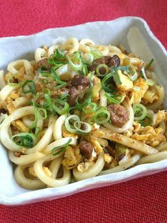 簡単♡焼き鳥缶de炒めうどん♪-レシピのメイン写真