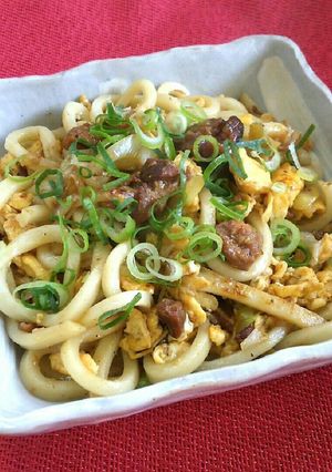 簡単♡焼き鳥缶de炒めうどん♪-レシピのメイン写真