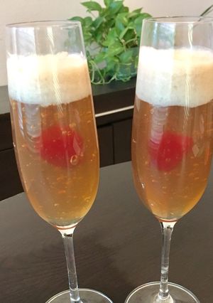 泡のあるシャンパンゼリー-レシピのメイン写真
