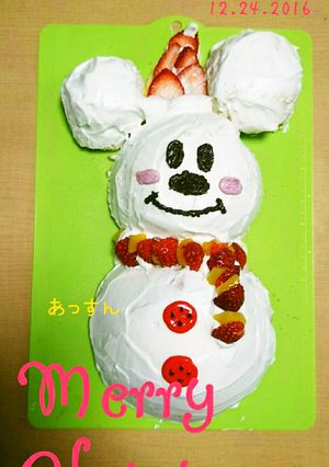 クリスマス ケーキ　ミッキー 作り方-レシピのメイン写真