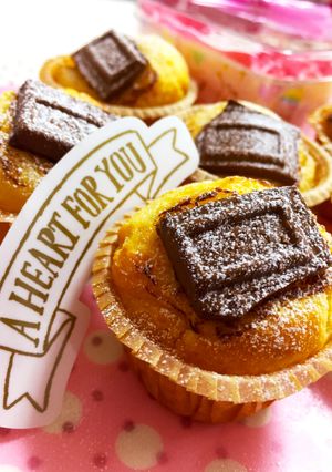 バレンタイン♡焼きチョコのプチマフィン-レシピのメイン写真