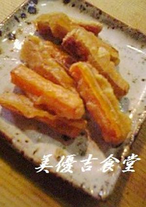 お弁当にいかが?人参天ぷらにんにく醤油味-レシピのメイン写真