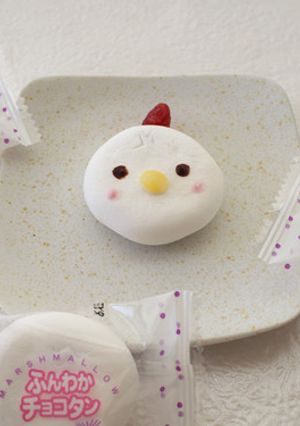 チョコマシュマロの酉年デコ-レシピのメイン写真