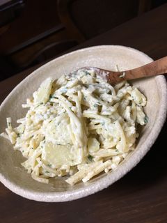 残った茹でパスタで☆パスタポテサラ-レシピのメイン写真
