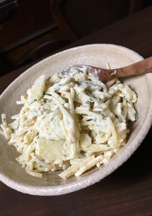 残った茹でパスタで☆パスタポテサラ-レシピのメイン写真