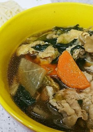 簡単！ 武蔵野うどん 肉汁つけうどんの汁-レシピのメイン写真