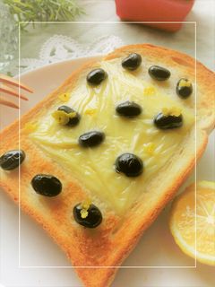 おせちリメイク✮柚子香る黒豆トースト-レシピのメイン写真