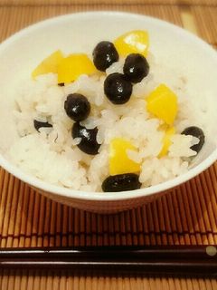 黒豆と栗の甘露煮と白だしのリメイクご飯♡-レシピのメイン写真