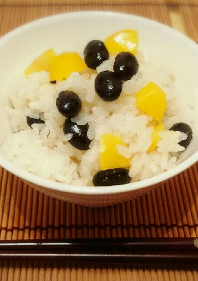 黒豆と栗の甘露煮と白だしのリメイクご飯♡-レシピのメイン写真
