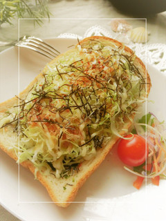 海苔*胡麻香る❀千切りキャベツのトースト-レシピのメイン写真