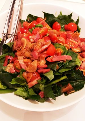 ほうれん草とベーコンのホットサラダ-レシピのメイン写真