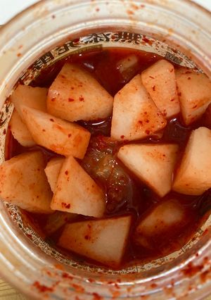 梨キムチ カクテキ風 剥いて混ぜるだけ-レシピのメイン写真