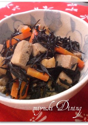 高野豆腐とひじきの煮物-レシピのメイン写真