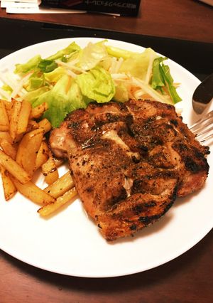 魚焼きグリルで超簡単チキンステーキ♪-レシピのメイン写真