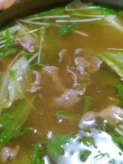 濃厚お茶液で牛肉レタス水菜しゃぶしゃぶ-レシピのメイン写真