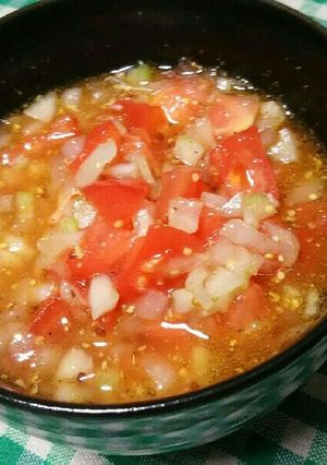 野菜不足に♥トマトのマリネドレッシング-レシピのメイン写真