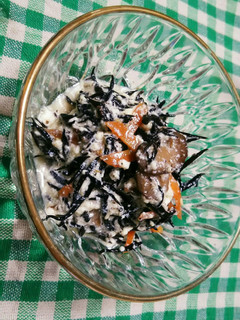 ビニール袋&ひじき煮で手軽に♥白和え-レシピのメイン写真