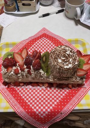 2016クリスマス☆ブッシュドノエル-レシピのメイン写真