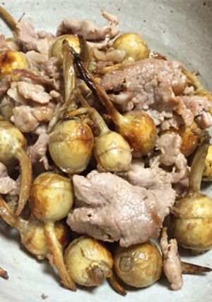 くわいと豚肉炒め-レシピのメイン写真