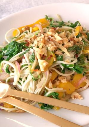 ルッコラと蕎麦の焼きそば(ヴィーガン)-レシピのメイン写真