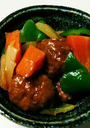 レンジで簡単お弁当♪ミートボール甘酢和え-レシピのメイン写真