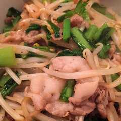 รูปของ 豚肉と小松菜のポン酢炒め