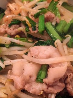 豚肉と小松菜のポン酢炒め-レシピのメイン写真