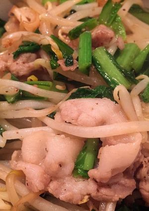 豚肉と小松菜のポン酢炒め-レシピのメイン写真