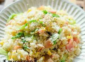 mコク旨！ハムとレタスのマヨチャーハン-レシピのメイン写真