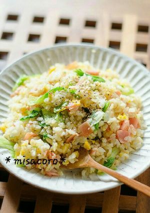 mコク旨！ハムとレタスのマヨチャーハン-レシピのメイン写真