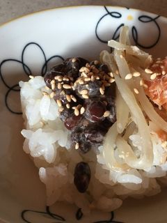 納豆と鮭ともやしの三色丼-レシピのメイン写真