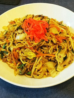 豚ひき肉と白菜の醤油焼きそば-レシピのメイン写真