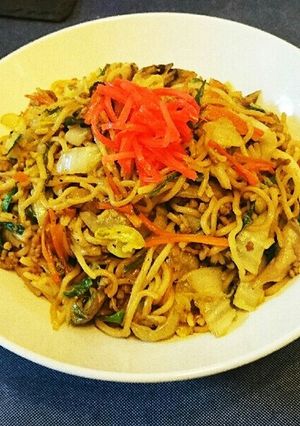 豚ひき肉と白菜の醤油焼きそば-レシピのメイン写真