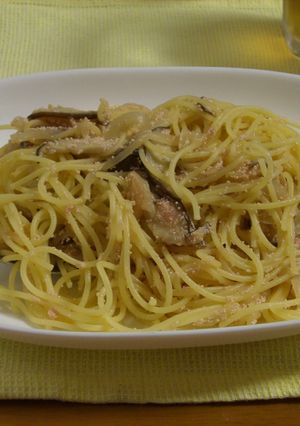 たらことしいたけと玉ねぎのパスタ-レシピのメイン写真